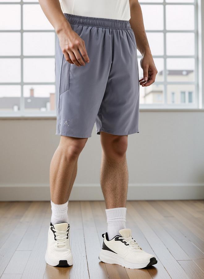 Active Regular Fit Shorts with Elasticated Waistband - Image 1