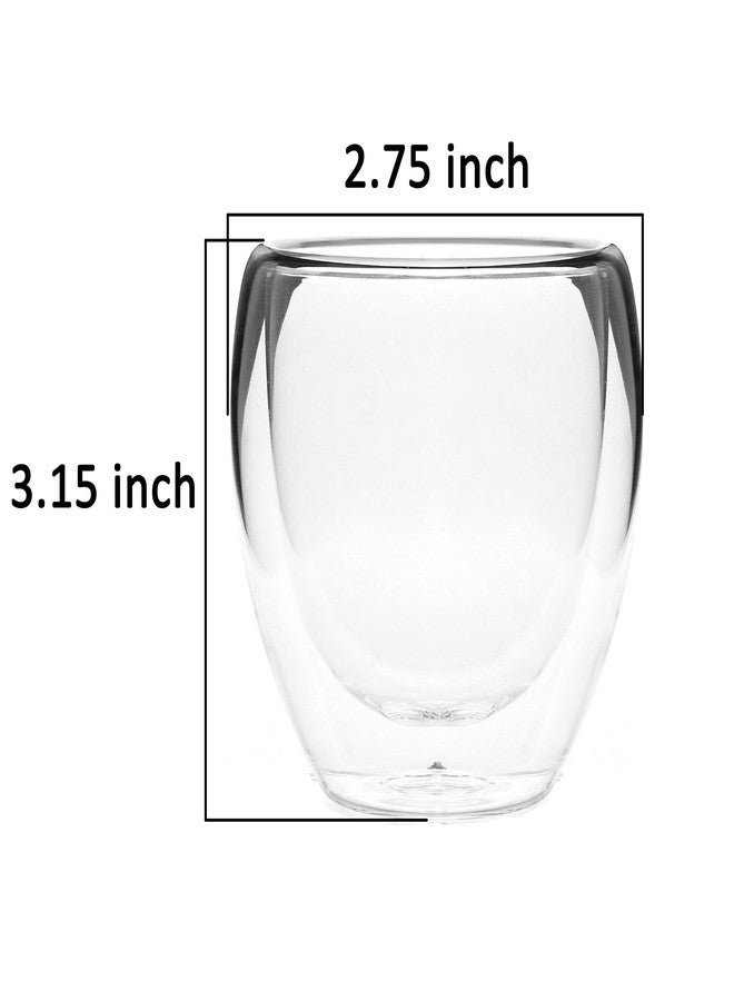 Youngever 3 Pack Espresso Cups, Double Wall Thermo Insulated Espresso Cups, Glass Coffee Cups, 5 Ounce (Tall) - Image 2