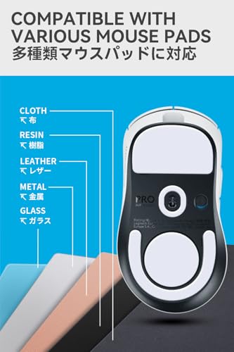 TALONGAMES 2Sets of TALONGAMES Rounded Curved Edges Mouse Skates Feet Compatible with Logitech G PRO X Superlight 2 DEX Wireless Gaming Mouse Feet Replacement,0.8mm,Pure PTFE Material Super Smooth Glide Pads - Image 5