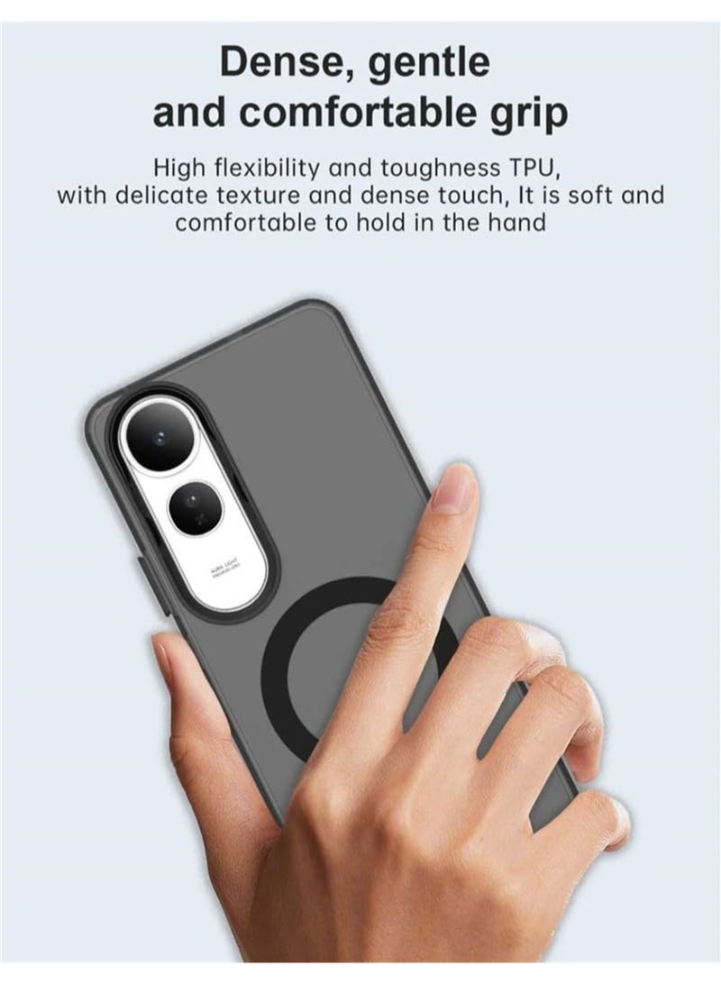 Magnetic Phone Case for vivo V50 Lite 5G,Supports Wireless Charging, TPU Shockproof Phone Cover,Anti-Slip,No Yellowing - Image 3