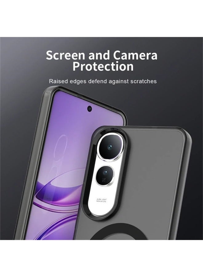 Magnetic Phone Case for vivo V50 Lite 5G,Supports Wireless Charging, TPU Shockproof Phone Cover,Anti-Slip,No Yellowing - Image 4