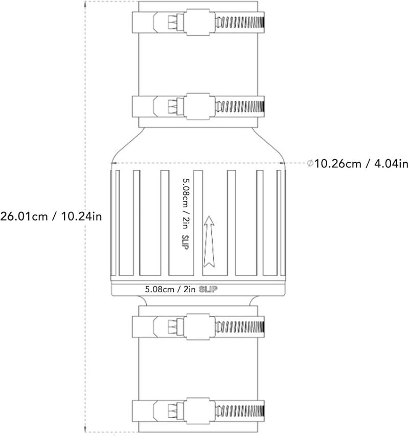 Silent Spring Loaded Flapper Check Valve 2 Inch PVC Backflow Preventer for Sump Pump - Image 4