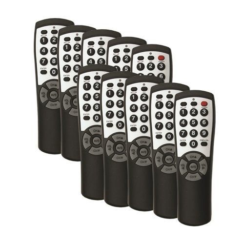 10pack Brightstar BR100B Universal TV Remote