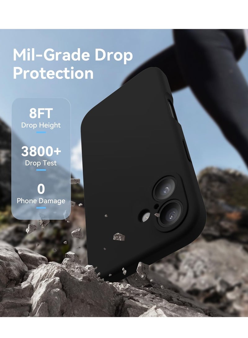 ELTRAZONE Compatible with iPhone 16 Case, Silicone Upgraded [Camera Protection], [Compatible with MagSafe], Anti-Scratch Microfiber Lining Inside with 2 Screen Protectors – Black - Image 3