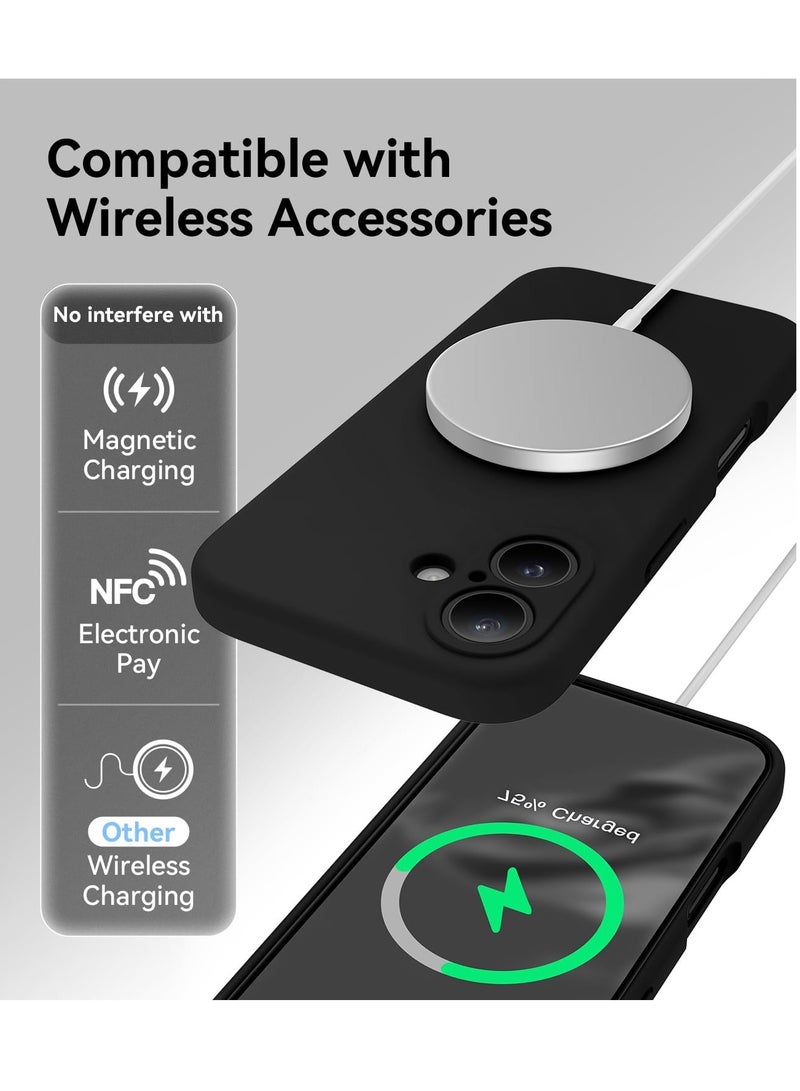 ELTRAZONE Compatible with iPhone 16 Case, Silicone Upgraded [Camera Protection], [Compatible with MagSafe], Anti-Scratch Microfiber Lining Inside with 2 Screen Protectors – Black - Image 4