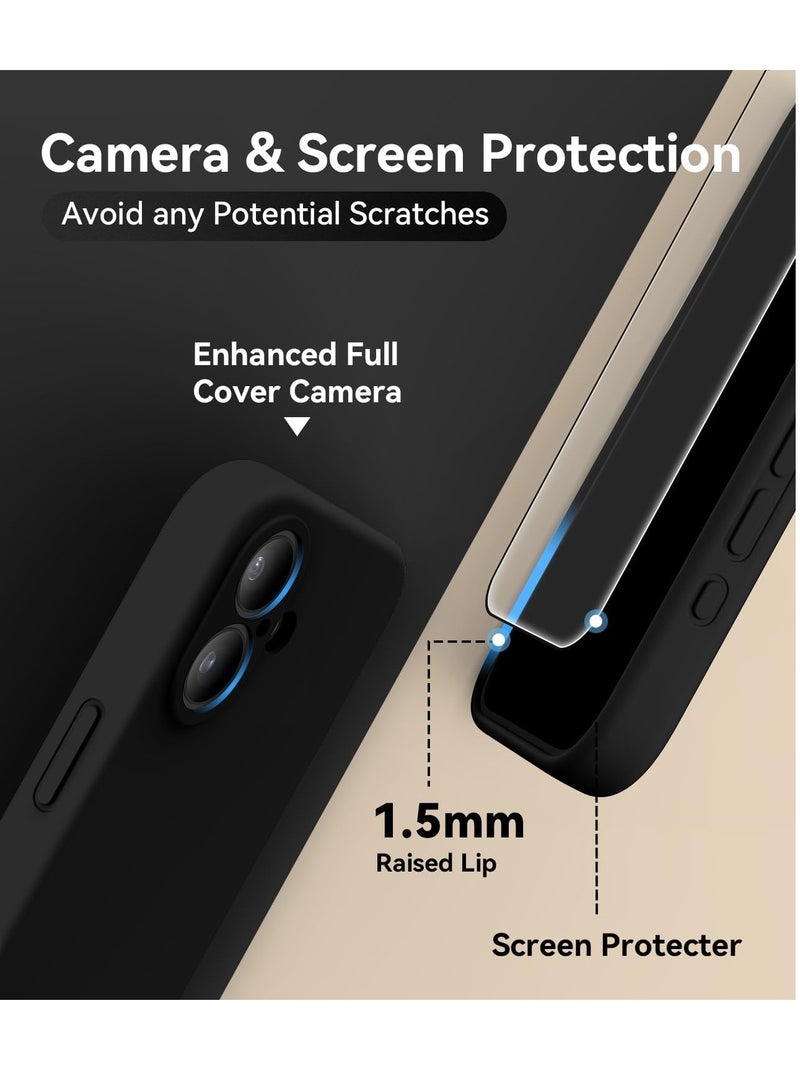 ELTRAZONE Compatible with iPhone 16 Case, Silicone Upgraded [Camera Protection], [Compatible with MagSafe], Anti-Scratch Microfiber Lining Inside with 2 Screen Protectors – Black - Image 5
