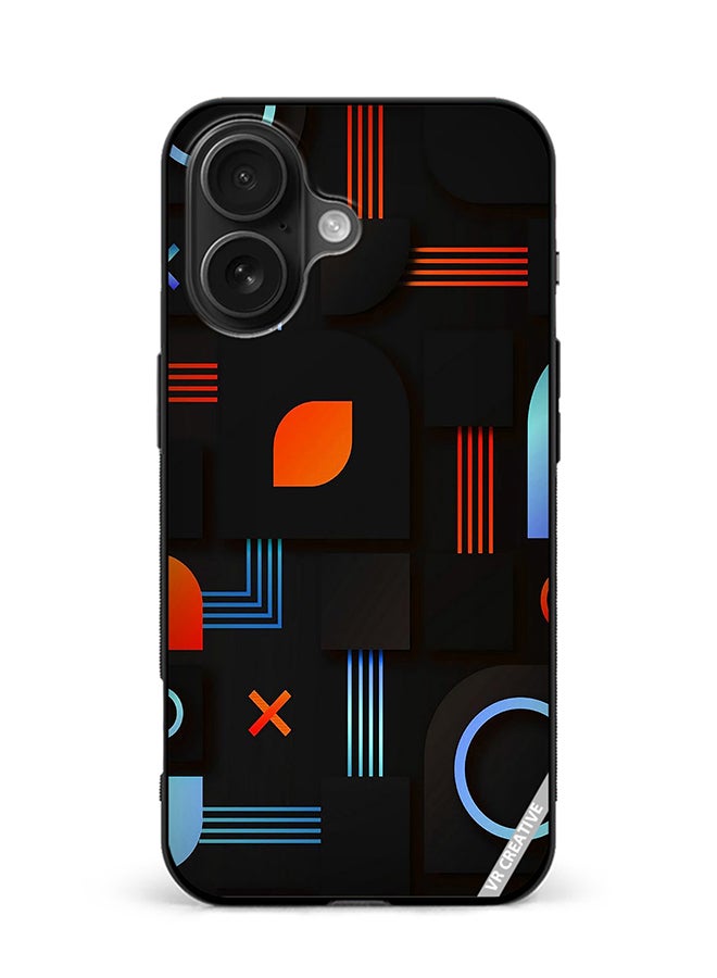 Protective Case Cover For Apple iPhone 16 Plus Minimal Pattern Design Multicolour