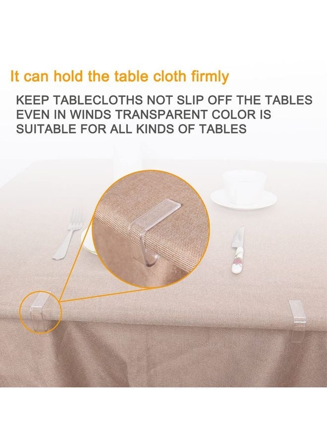 هومستر 24 قطعة مشابك أغطية المائدة الشفافة الشفافة، مشابك أقمشة المائدة البلاستيكية، حاملات أغطية الطاولة المضادة للنافذة، حاملات أقمشة المائدة لحفلات الزفاف المنزلية في عيد الميلاد، نزهة التخييم في الهواء الطلق (كبيرة) - Image 5