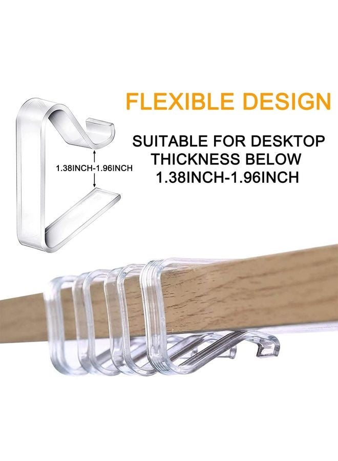 هومستر 24 قطعة مشابك أغطية المائدة الشفافة الشفافة، مشابك أقمشة المائدة البلاستيكية، حاملات أغطية الطاولة المضادة للنافذة، حاملات أقمشة المائدة لحفلات الزفاف المنزلية في عيد الميلاد، نزهة التخييم في الهواء الطلق (كبيرة) - Image 4