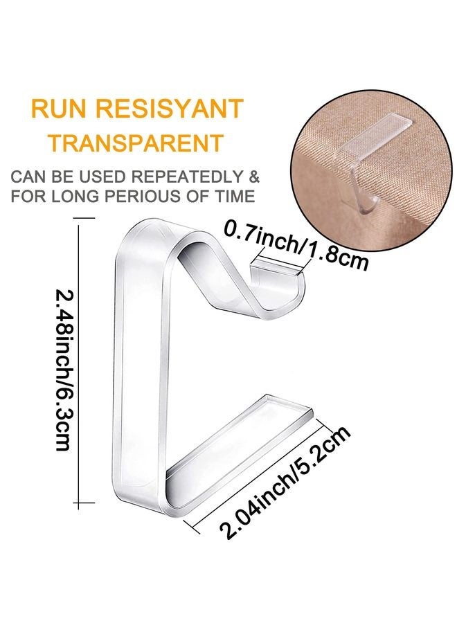 هومستر 24 قطعة مشابك أغطية المائدة الشفافة الشفافة، مشابك أقمشة المائدة البلاستيكية، حاملات أغطية الطاولة المضادة للنافذة، حاملات أقمشة المائدة لحفلات الزفاف المنزلية في عيد الميلاد، نزهة التخييم في الهواء الطلق (كبيرة) - Image 3