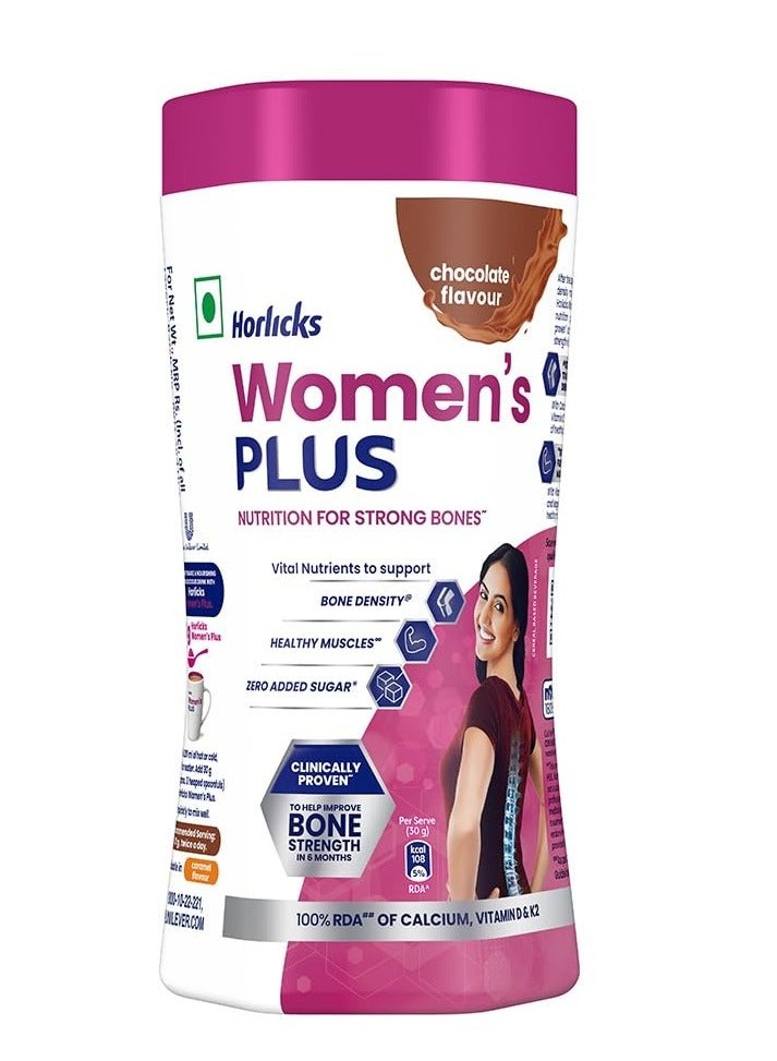 Horlicks Women's Horlicks Health and Nutrition Drink 400 gm Chocolate Flavor Jar No Added Sugar - Image 1