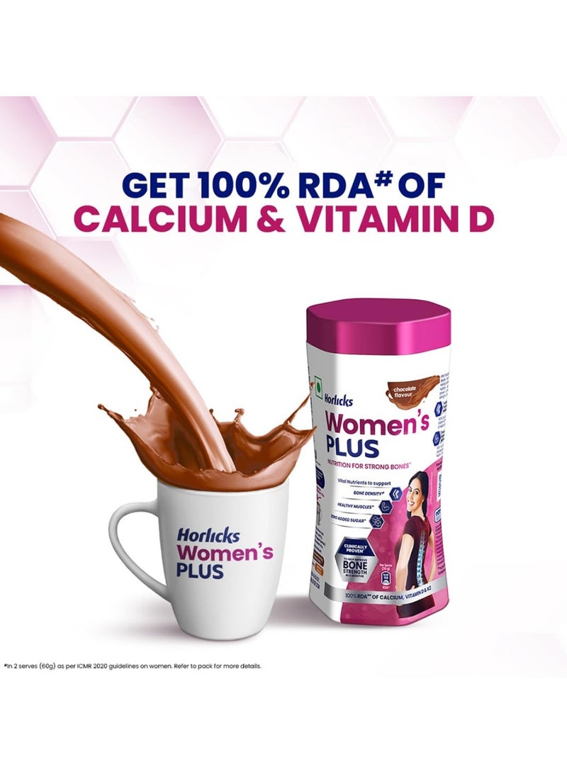 Horlicks Women's Horlicks Health and Nutrition Drink 400 gm Chocolate Flavor Jar No Added Sugar - Image 4