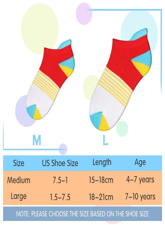 Comfoex Boys Ankle Socks 4-6, 6-8, 8-10 Years - Athletic Cotton Socks For Kids - Short Half Cushioned - 6 Pairs - Image 4