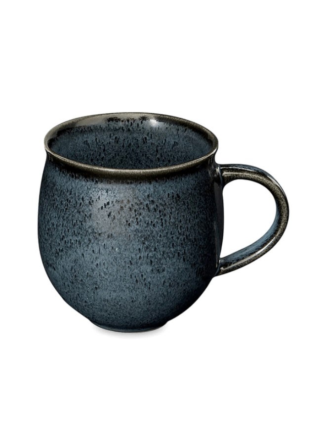 Easy Life Magma Series Porcelain Coffee Mug Dark Blue and Black 400ml