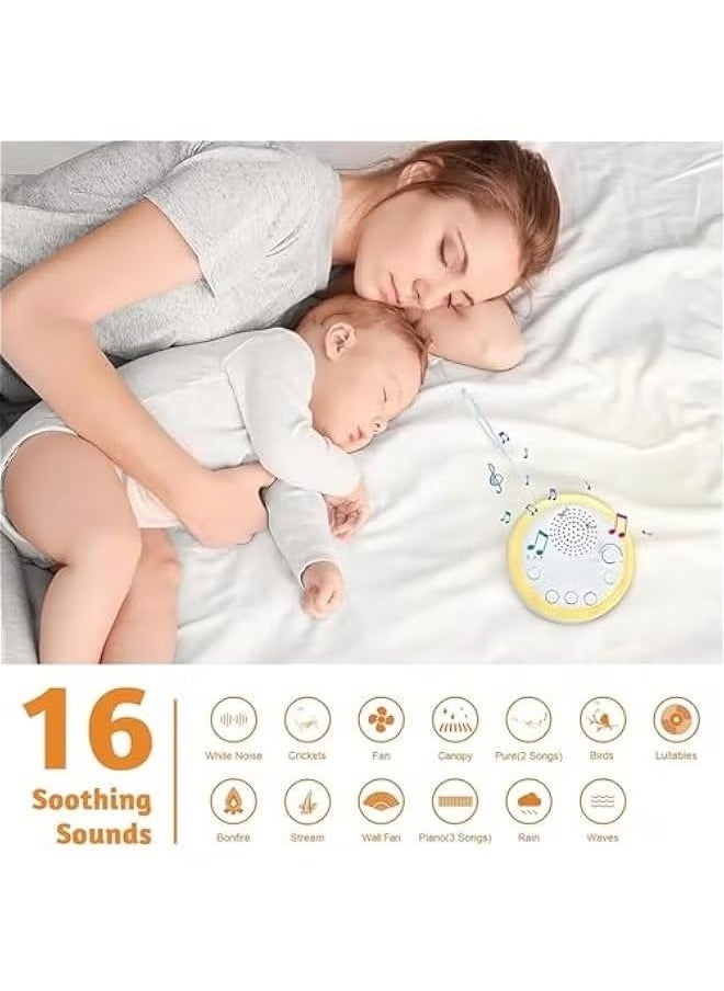Gonice White Noise Machine for Sleeping Baby, Portable Sleep Soother with 16 Soothing Nature Sounds, Timerable Lullaby Maker, Travel Sound Machine for Sleeping  - Image 2