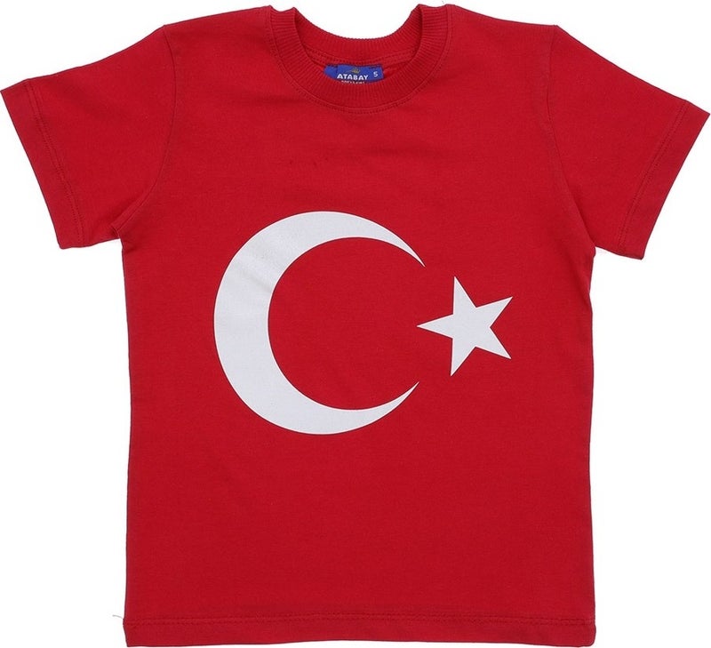 Livane 5-8 Years Old Turkish Flag Printed T-Shirt  - Image 1