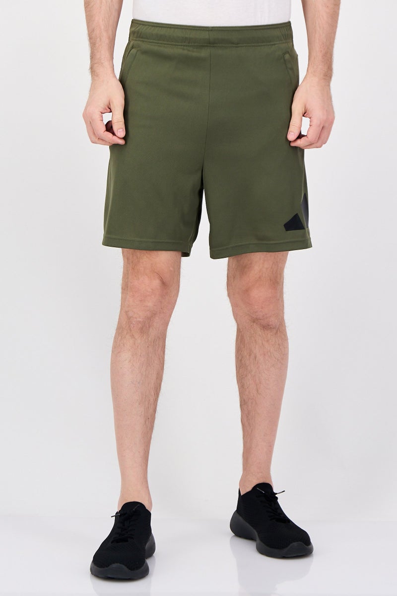 Adidas Men Sportswear Fit 7 Inseam Training Shorts, Olive - Image 1