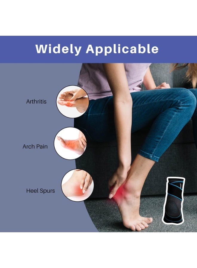 دعامة كاحل لـالتواء الكاحل - دعم فعال لـالتهاب اللفافة الأخمصية ووتر العرقوب - عملية لتقليل تورم القدم - Image 5