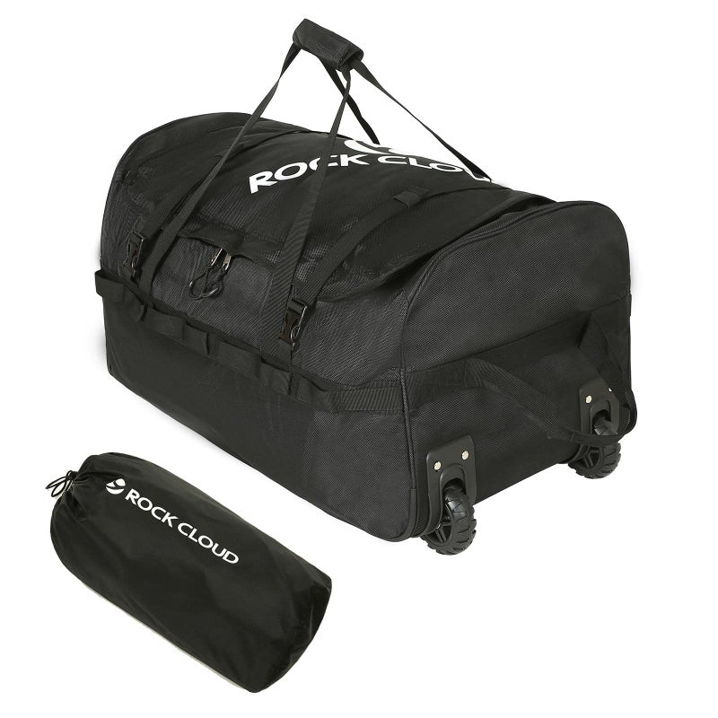 Rock Cloud Foldable Wheeled Duffel Bag with Wheels 110L Rolling Duffle Bag Packable 28 inch for Travel Camping Sports