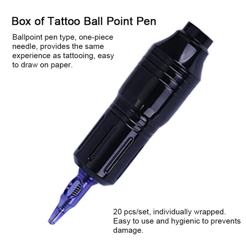 Tattoo Ball Point Pen Cartridge Integrated Bollpoint Pen Tattoo Artist Painting Practice Tools Suitable for Most Tattoo Machines - Image 2
