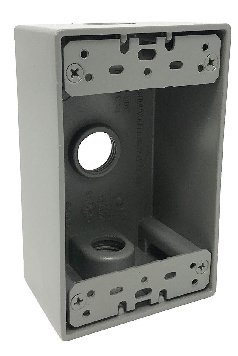 Sealproof 1-Gang Weatherproof Exterior in Use Outlet Cover and Box Kit - Metallic Electrical Outlet Box and UL Extra Duty, Lockable, in Use Outdoor Outlet Cover - Horizontal/Vertical Use - Image 5