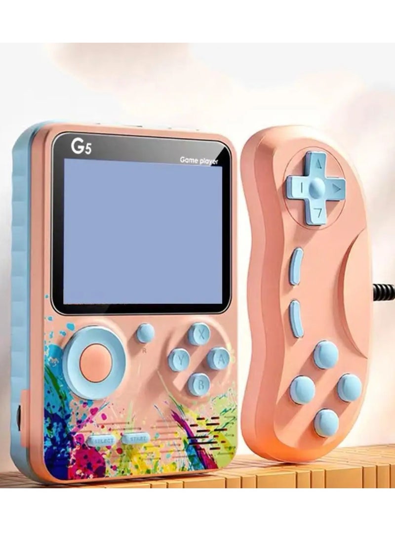 Retro Mini Handheld G5 Game Console Pink - Image 1