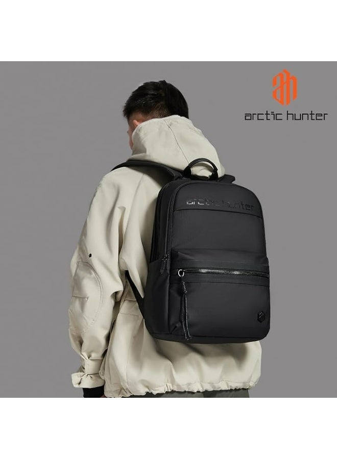أركتيك هانتر حقيبة ظهر Arctic Hunter Compact للرجال والنساء، خفيفة الوزن، بسعة 21 لترًا، مناسبة ليوم واحد، مقاس 15.6 بوصة، حقيبة ظهر أنيقة مقاومة للماء للكمبيوتر المحمول، مناسبة للمكتب والجامعة. - Image 3