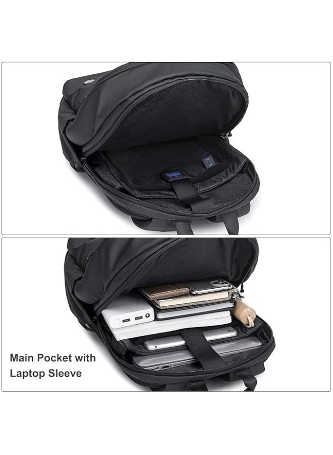 أركتيك هانتر حقيبة ظهر Arctic Hunter Compact للرجال والنساء، خفيفة الوزن، بسعة 21 لترًا، مناسبة ليوم واحد، مقاس 15.6 بوصة، حقيبة ظهر أنيقة مقاومة للماء للكمبيوتر المحمول، مناسبة للمكتب والجامعة. - Image 4