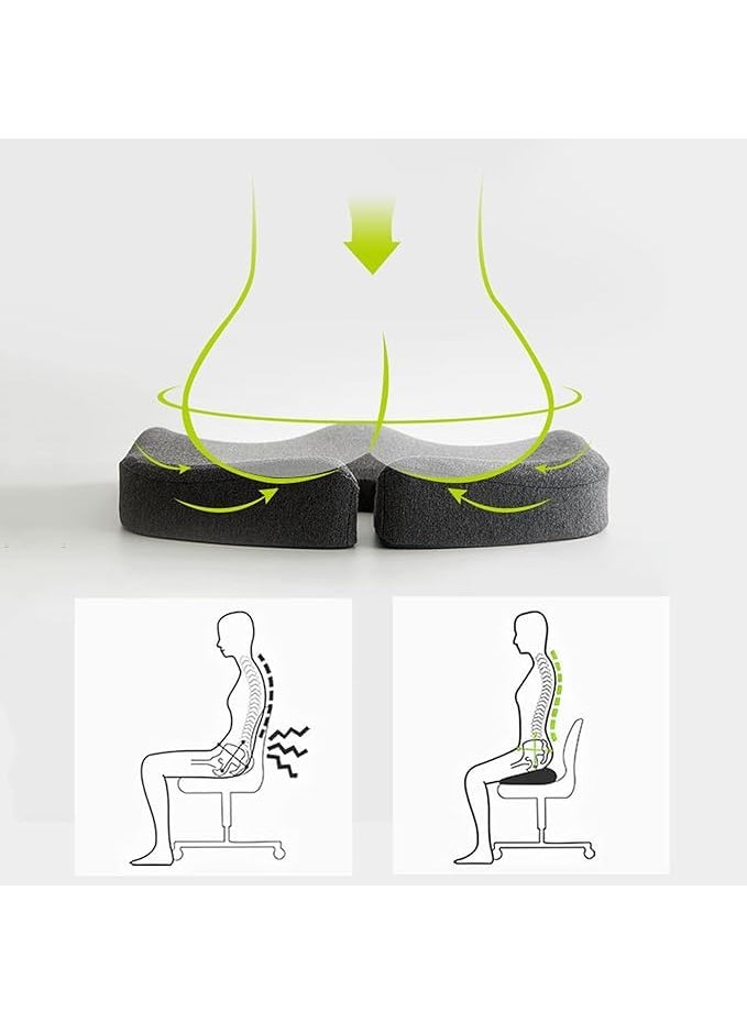 Prostuff.in Prostuffin Ergonomic Seat Comfort Pro NonSlip Cushion Pad for Hip and Back Pain Office Chair Memory Foam Seat Cushion for Chair Car Back Pad Support Multicolor 1 Pcs  - Image 2