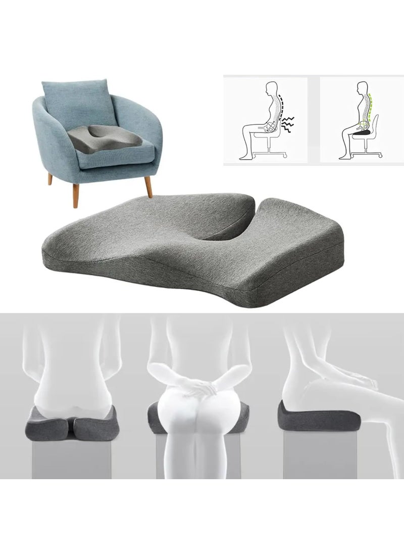 Prostuff.in Prostuffin Ergonomic Seat Comfort Pro NonSlip Cushion Pad for Hip and Back Pain Office Chair Memory Foam Seat Cushion for Chair Car Back Pad Support Multicolor 1 Pcs  - Image 1