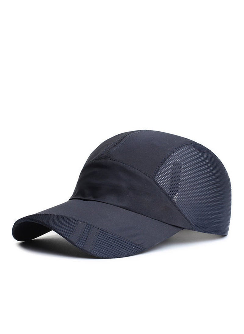 Men's Baseball Cap-Spring Summer Light Shade Breathable Outdoor Recreational Fishing Sun Block Baseball Hat Unisex（Navy blue） - Image 1