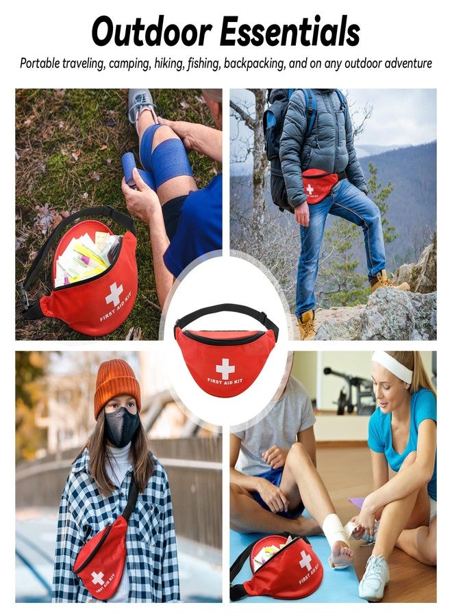 Faylapa Empty First Aid Bag Fanny Pack, Travel Pouch Bag 11.02x5.51x3.54 inch Waist Bag for Travel, Home, Office, Vehicle, Camping, Outdoor (Bag Only) - Image 3