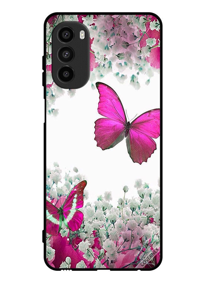 Covernex Protective Case Cover For Motorola Moto G52 Beautiful Butterflies And Small Roses - Image 1