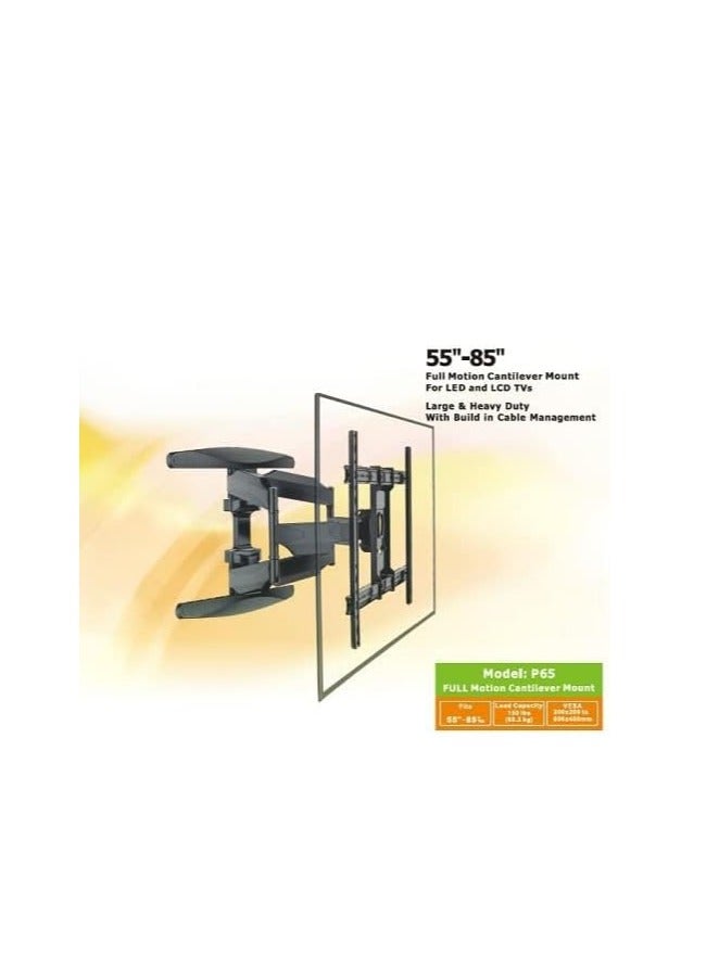 NB NORTH BAYOU NB North Bayou P65 Wall Mount TV Mount, Suitable for 55-85 Inch Screens  - Image 2