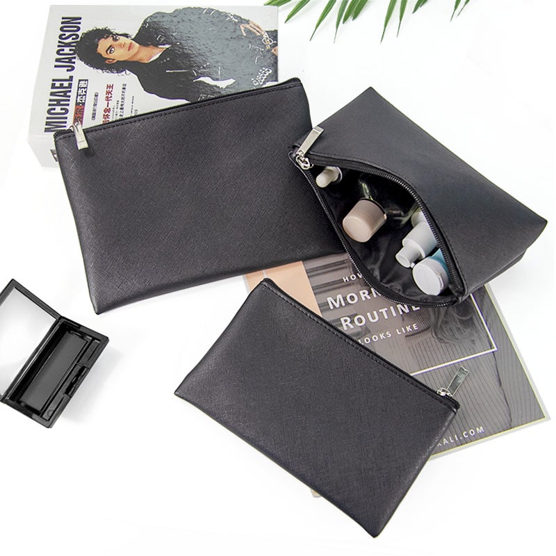 Portable Makeup Lipstick Bag, Travel Makeup Brush Cosmetics Bag, Simple Purple Pu Leather Large, Medium And Small Cosmetic Bag - Image 5