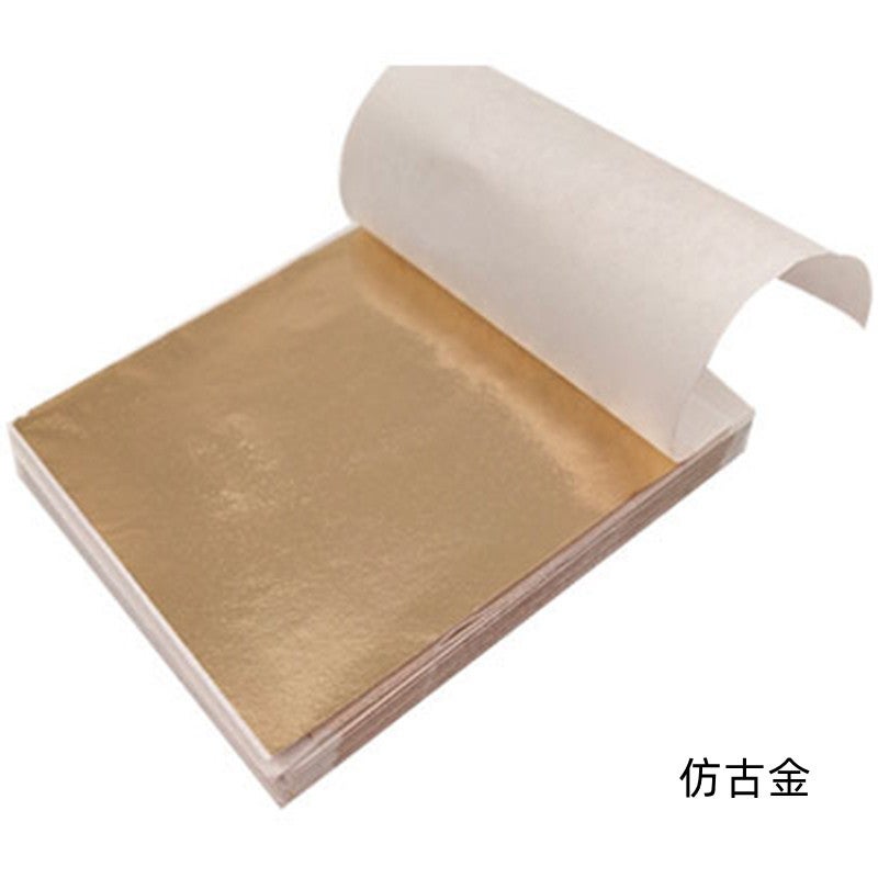 Taiwan Gold Foil Paper Buddha Statue Gold Foil Paper Glue Color Foil Furniture Lighting Crafts 100 Sheets Of Electrochemical Aluminum - Image 1
