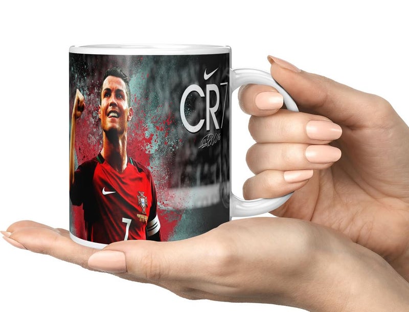 PrintingZone Compatible Print with Ronaldo Mug CR7 Printed Cup Microwave Safe Ceramic Coffee Mug 350ml Pack of 1NDM179 - Image 2
