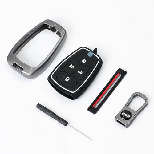 Coll of Fest Coll of Fest Premium Metal Key Cover Compatible with Tata Harrier | Safari | Nexon | Altroz | Tigor | EV | Punch | Tiago EV Electric - 4 Button Smart Key Only | Glow in the Dark - Image 4
