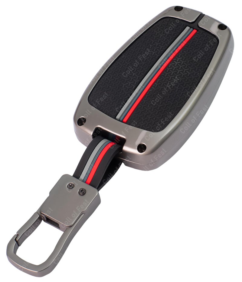 Coll of Fest Coll of Fest Premium Metal Key Cover Compatible with Tata Harrier | Safari | Nexon | Altroz | Tigor | EV | Punch | Tiago EV Electric - 4 Button Smart Key Only | Glow in the Dark - Image 5