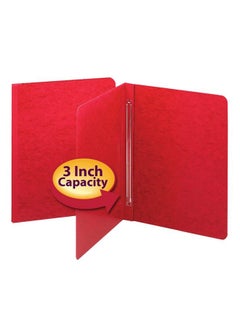 Smead Pressguard Report Cover Metal Prong Side Fastener With Compressor 3" Capacity Letter Size Bright Red 25 Per Box (81252)  - Image 3