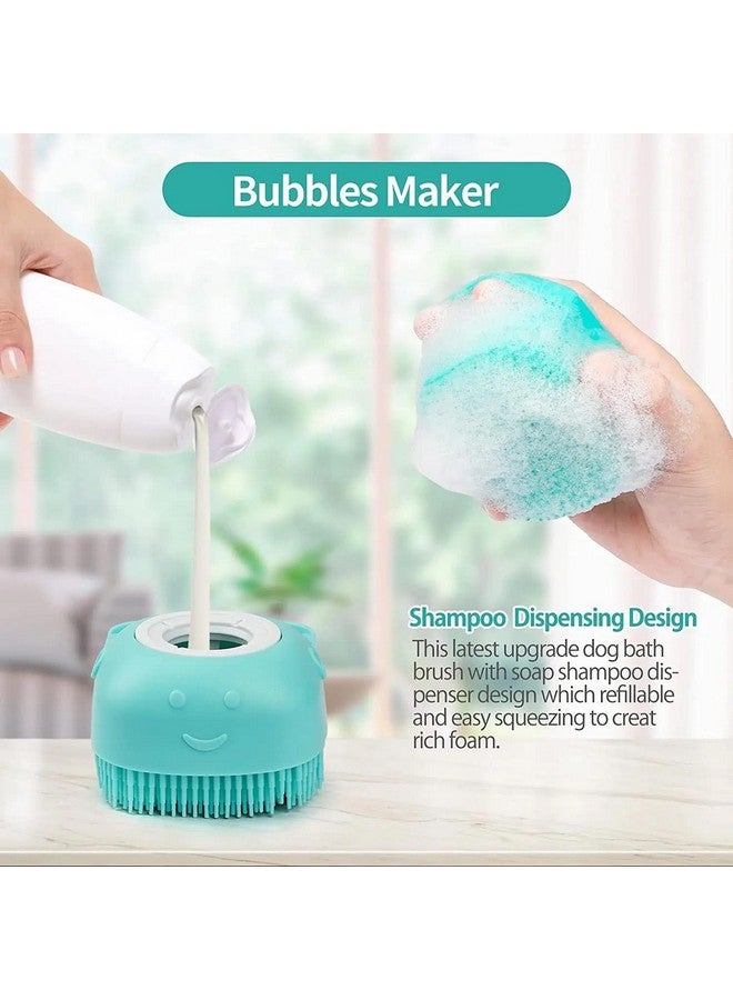 Generic Dog Bath Brush - Pet Grooming Brush with Soap Dispenser - Soft Silicone Dog Shampoo Brush Scrubber - Short Long Haired Dogs and Cats Washing - 2 Count - Image 4