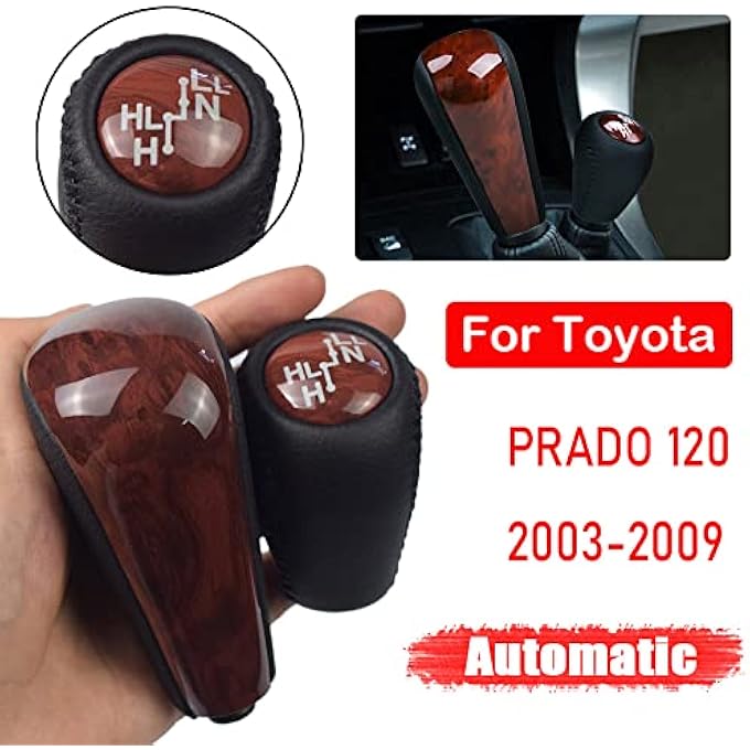Unity Automatic Leather with Wood 4 Speed Shift Knob  Transfer Case Fit for Toyota Prado 120 2003 2004 2005 2006 2007 2008 20092PCS 4 SpeedTransfer - Image 5