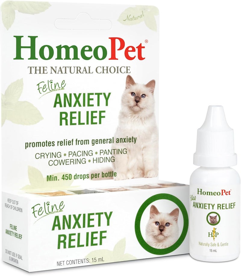 HomeoPet Feline Anxiety Relief - Natural Homeopathic Solution for Cat Anxiety - Image 1