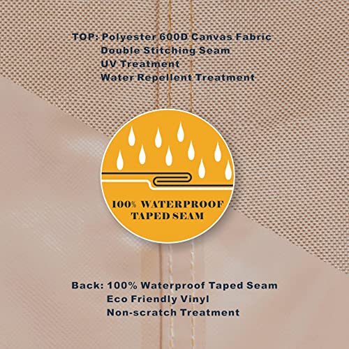 ULTCOVER Waterproof Square Air Conditioner Cover for Outside AC Units Size Upto 34W x 34D x 32H inch - Image 3