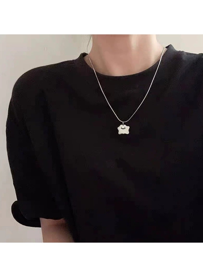 Goolsky قلادة وحش مصغرة من الفولاذ التيتانيوم الفضي للنساء – إكسسوار سلسلة الترقوة بأسلوب الهيب هوب الشيق والبارد - Image 3