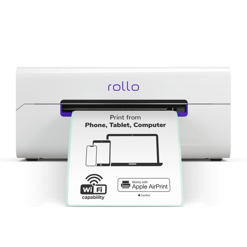 Rollo Wireless Label Printer - Wi-Fi Thermal Printer for Shipping Packages - AirPrint from iPhone, iPad, Mac - 4x6, Supports Windows, Chromebook, Android, Linux - Image 1