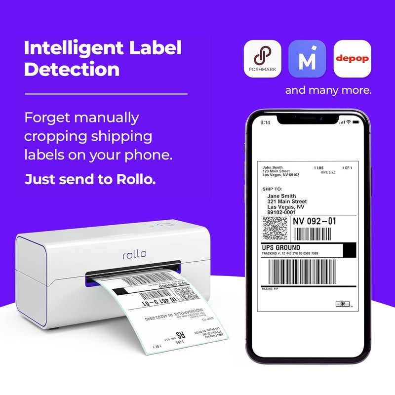 Rollo Wireless Label Printer - Wi-Fi Thermal Printer for Shipping Packages - AirPrint from iPhone, iPad, Mac - 4x6, Supports Windows, Chromebook, Android, Linux - Image 4
