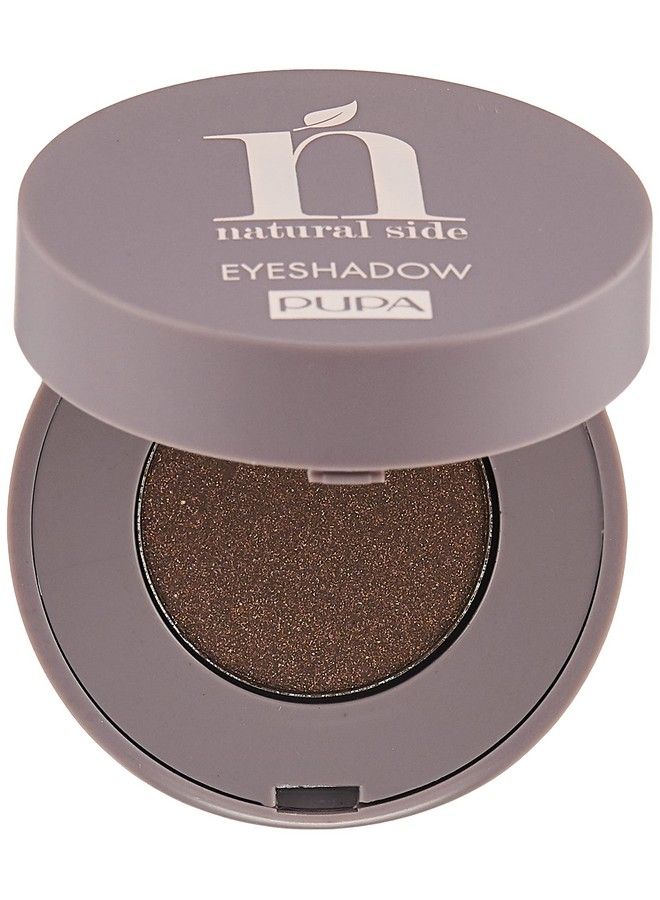 PUPA Milano Natural Side Compact Eyeshadow Silky Blendable And Nude Single Shadow For Eyes SatinEffect Provides Intense Neutral Pigments Of All Depths 008 Chocolate Brown 007 Oz - Image 2