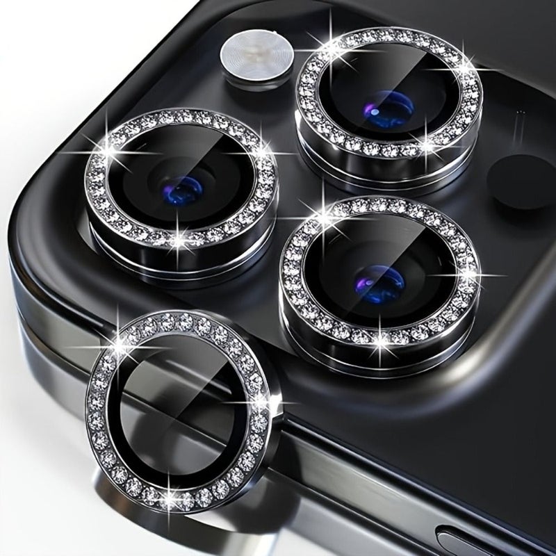 Camera Lens Glass Protector 4 Pack Black Pink Silver Gold - Image 3