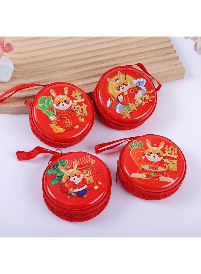 Cartoon Tinplate Coin Purse Mini Portable Round Earphone Bag Children's Small Wallet Round Coin Key Bag-Color:Unicorn Mixed Hair - Image 5